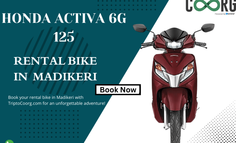 Rental bike in Madikeri : Unleash adventure in Madikeri with Honda Activa 6G 125!