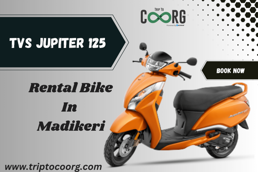 Rental Bike In Madikeri: Discover Madeikeri with Jupiter 125!