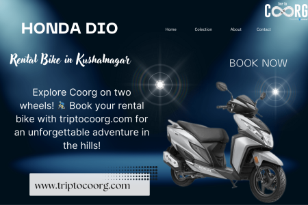 Rental bike in Kushalnagar: Ride Dio 110 through Coorg!