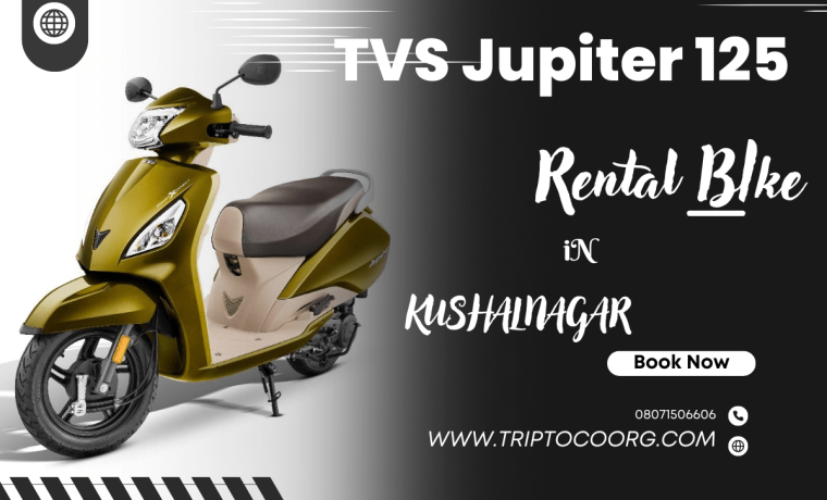 Rental bike in Kushalnagar: Jupitr 125cc, Freedom, Explore, Thrill!