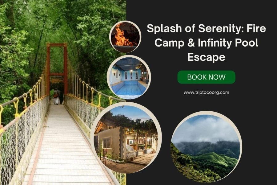 Splash of Serenity: Fire Camp & Infinity Pool Escape