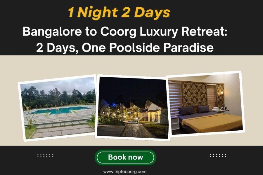 Bangalore to Coorg Luxury Retreat: 2 Days, One Poolside Paradise