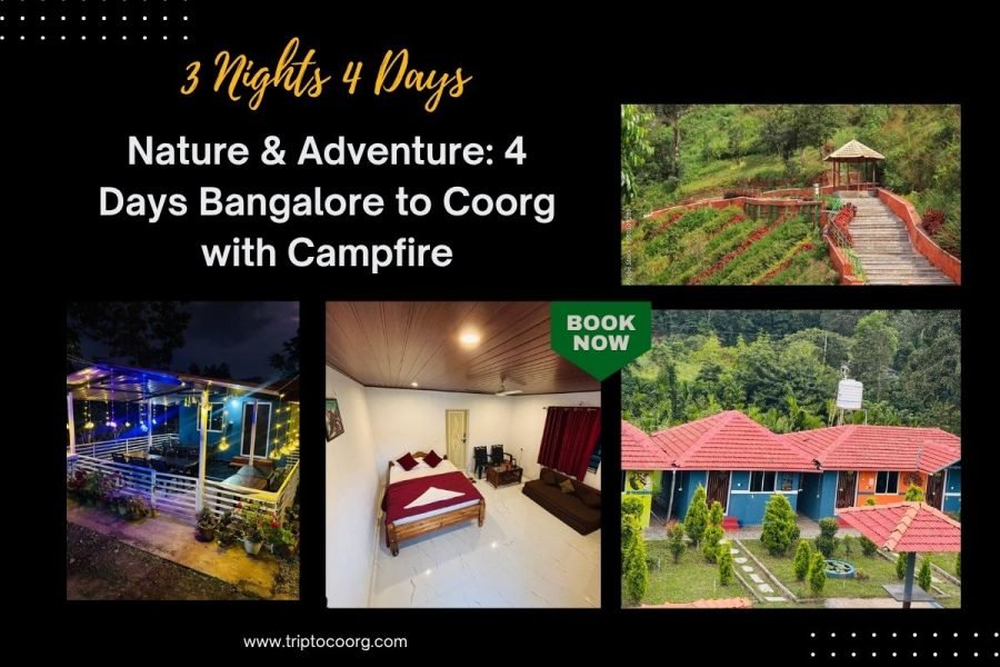 Nature & Adventure: 4 Days Bangalore to Coorg with Campfire